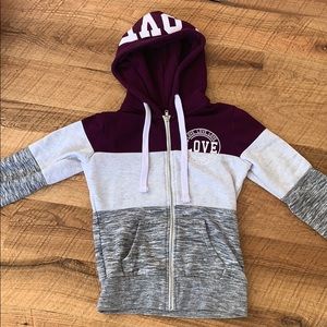 Womens’ Burgundy Zip-Up Hoodie